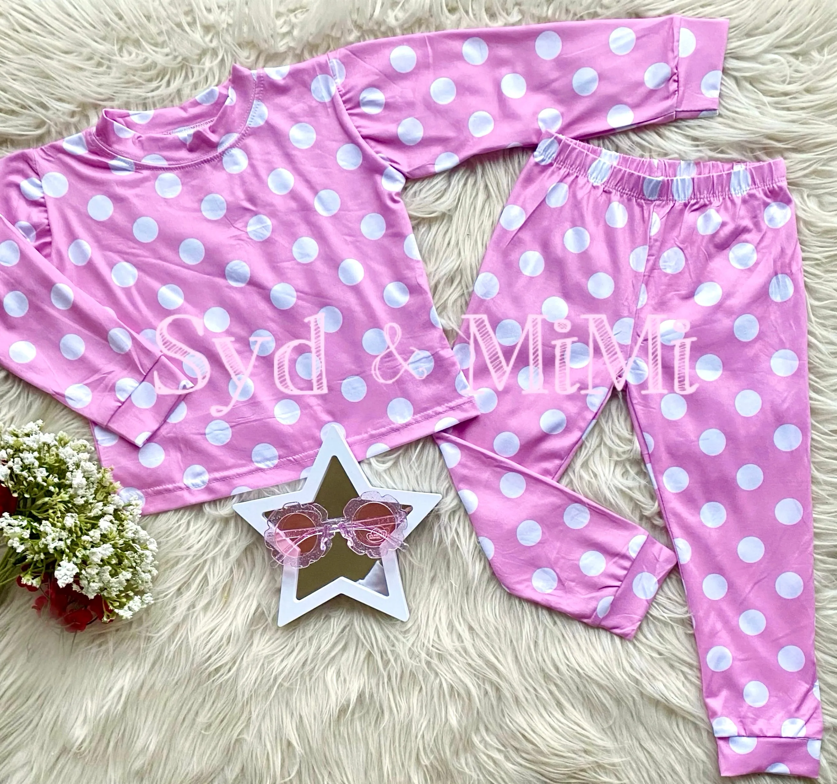 2 left! 4T & 6/7yr ~ Joggers ~ Pink Polka Dots