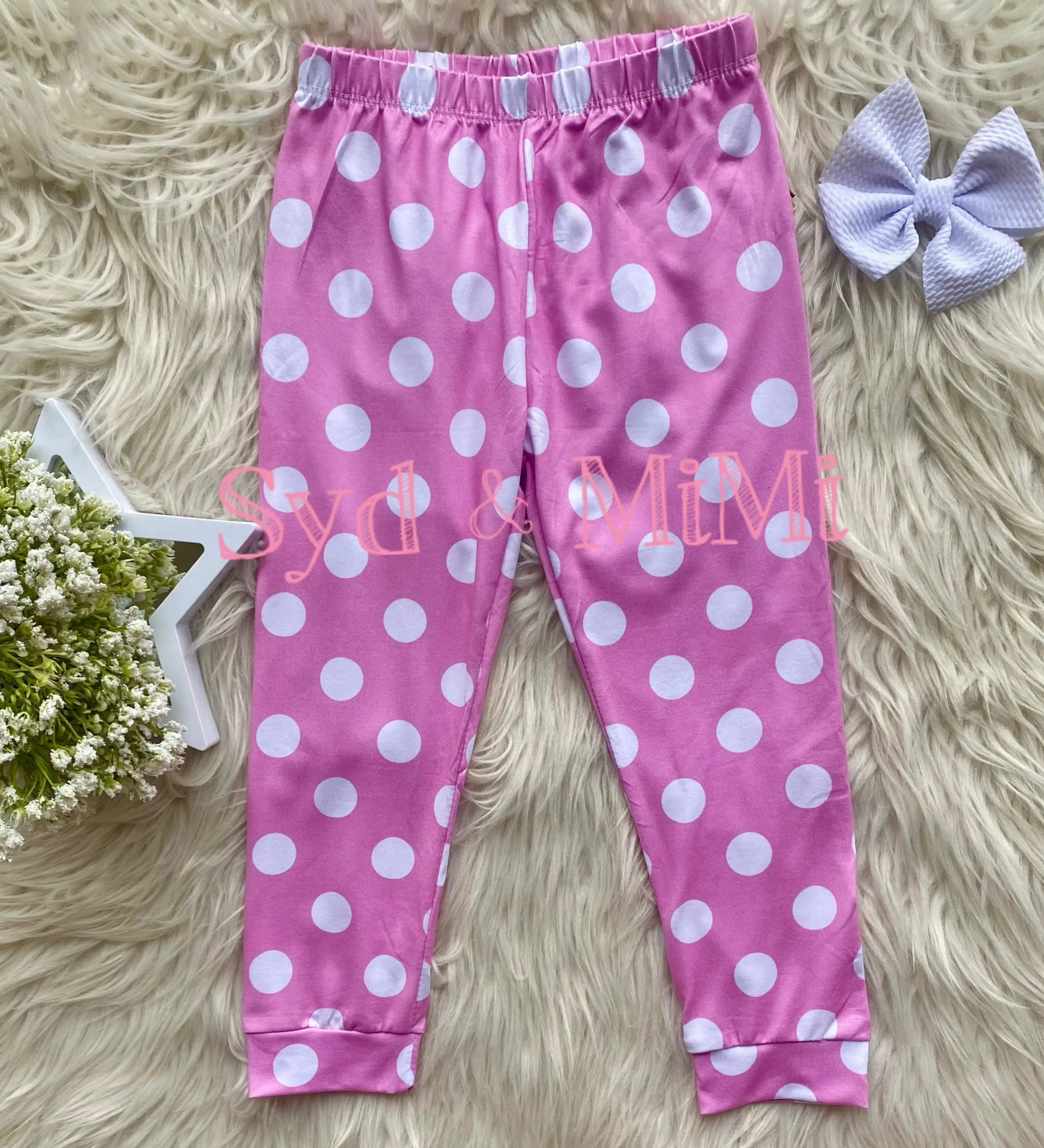 2 left! 4T & 6/7yr ~ Joggers ~ Pink Polka Dots