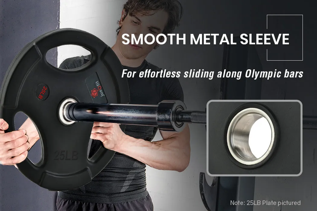 2 x 25lb Olympic Weight Plates | Weights Plate Set Pair | Fitness Home Gym Rubber