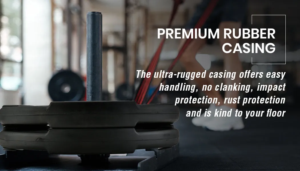 2 x 25lb Olympic Weight Plates | Weights Plate Set Pair | Fitness Home Gym Rubber
