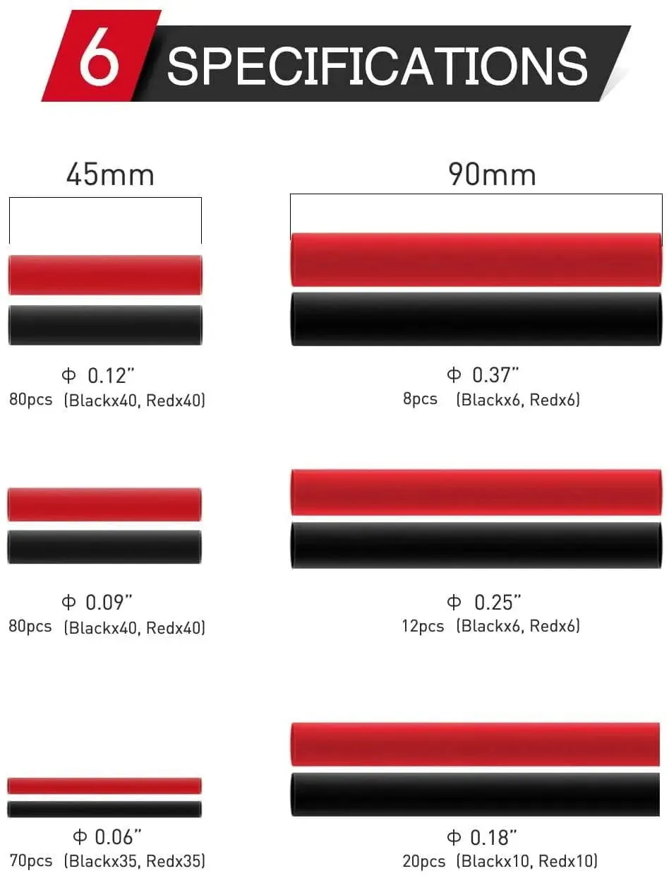 270Pcs Heat Shrink Tubing kit