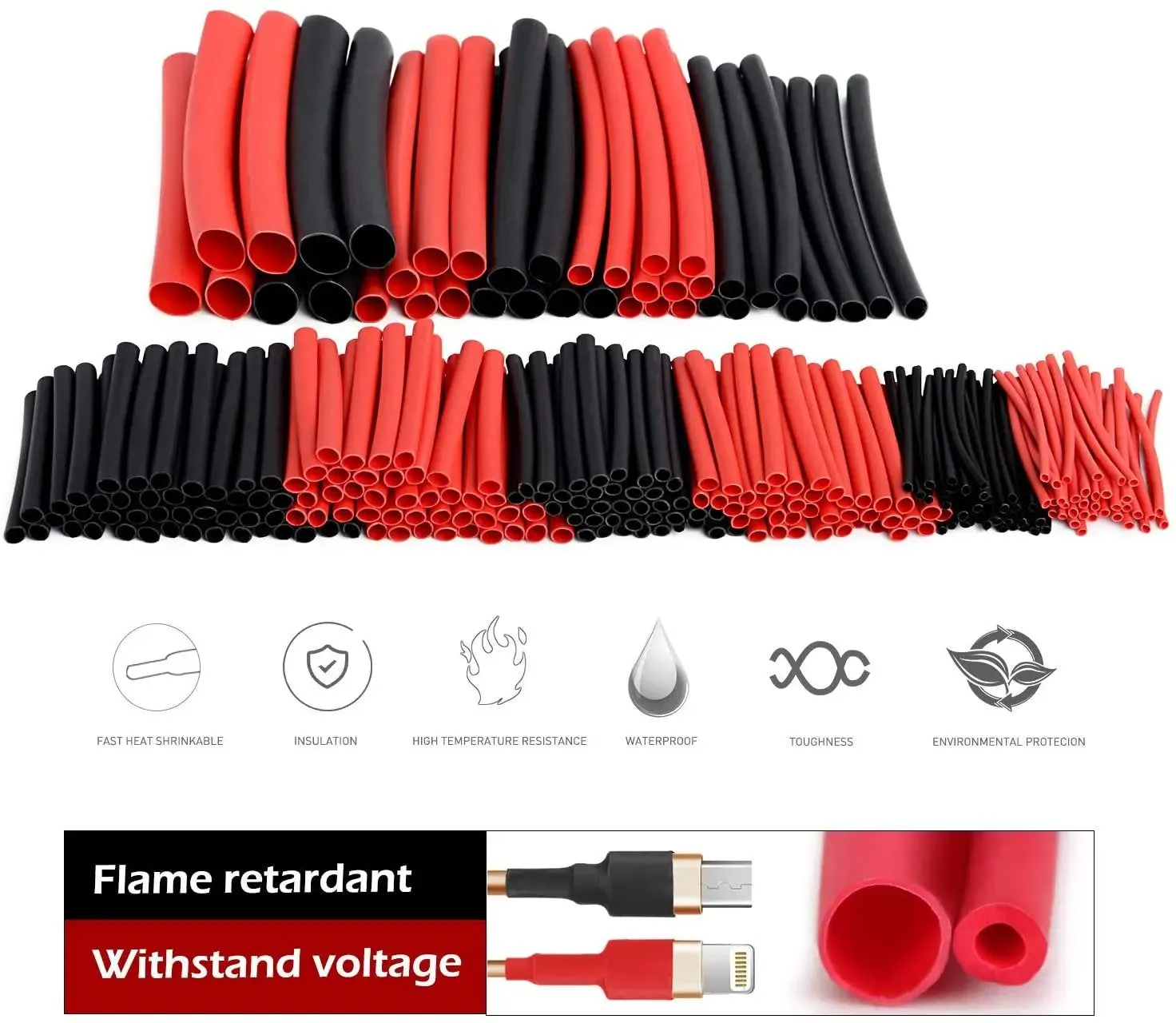 270Pcs Heat Shrink Tubing kit