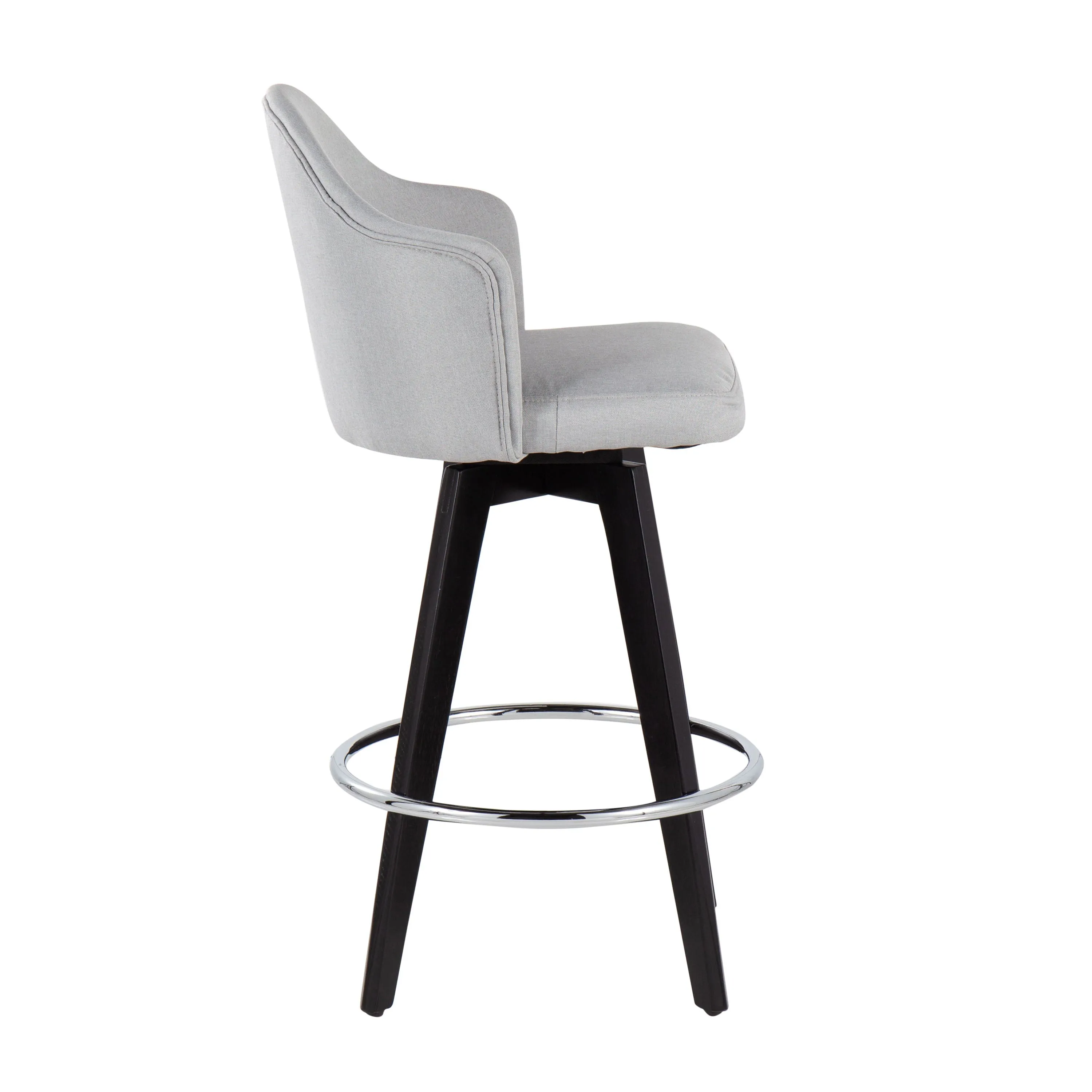 Ahoy - Contemporary Fixed Height Counter Stool With Round Footrest (Set of 2) by Couch.com