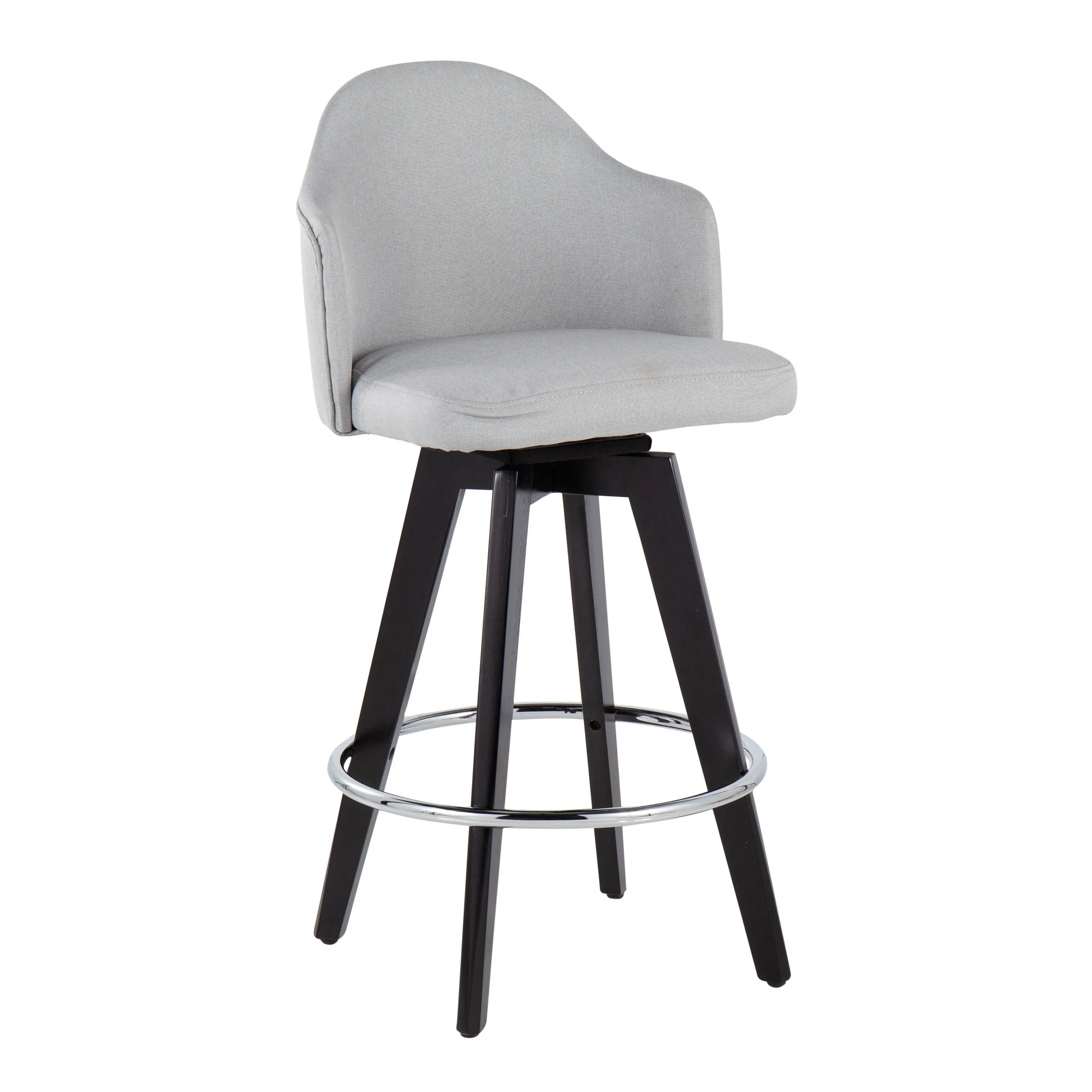 Ahoy - Contemporary Fixed Height Counter Stool With Round Footrest (Set of 2) by Couch.com
