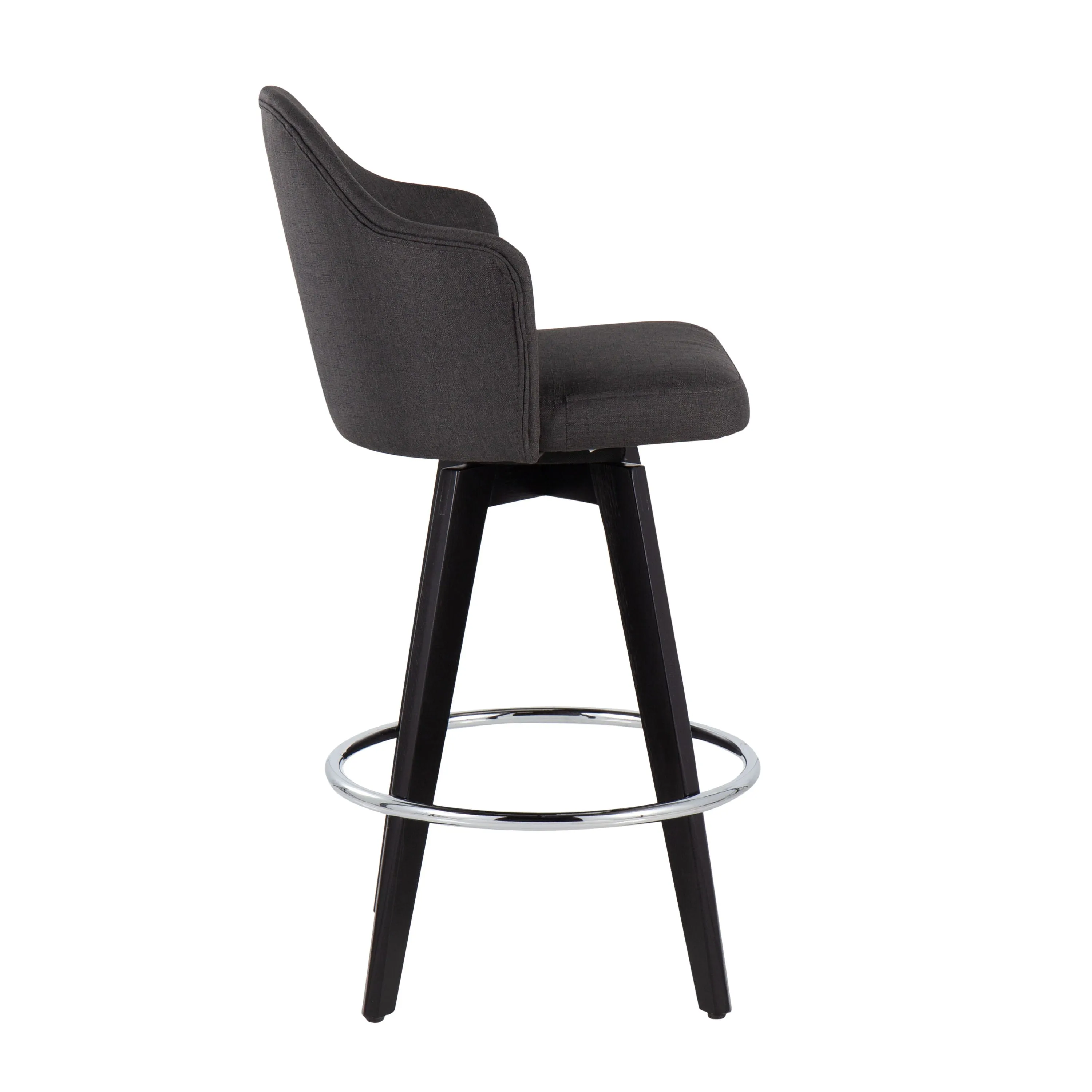 Ahoy - Contemporary Fixed Height Counter Stool With Round Footrest (Set of 2) by Couch.com