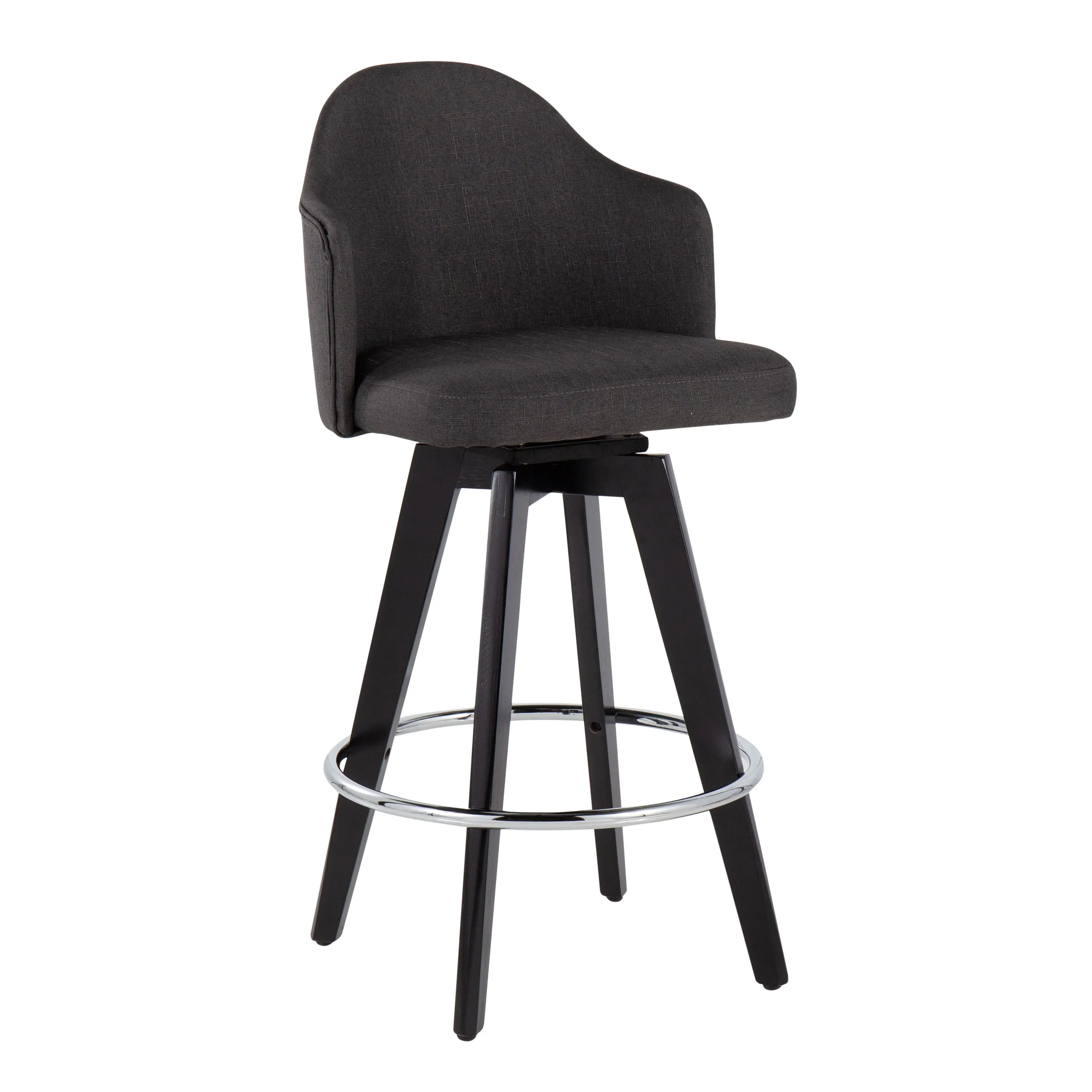 Ahoy - Contemporary Fixed Height Counter Stool With Round Footrest (Set of 2) by Couch.com