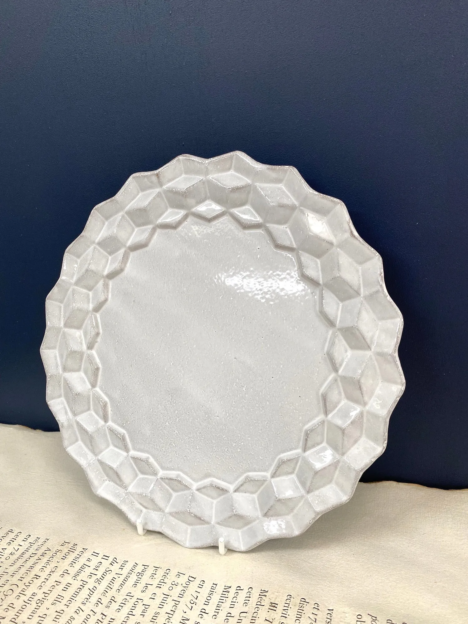 Astier de Villatte Cube Dessert Plate