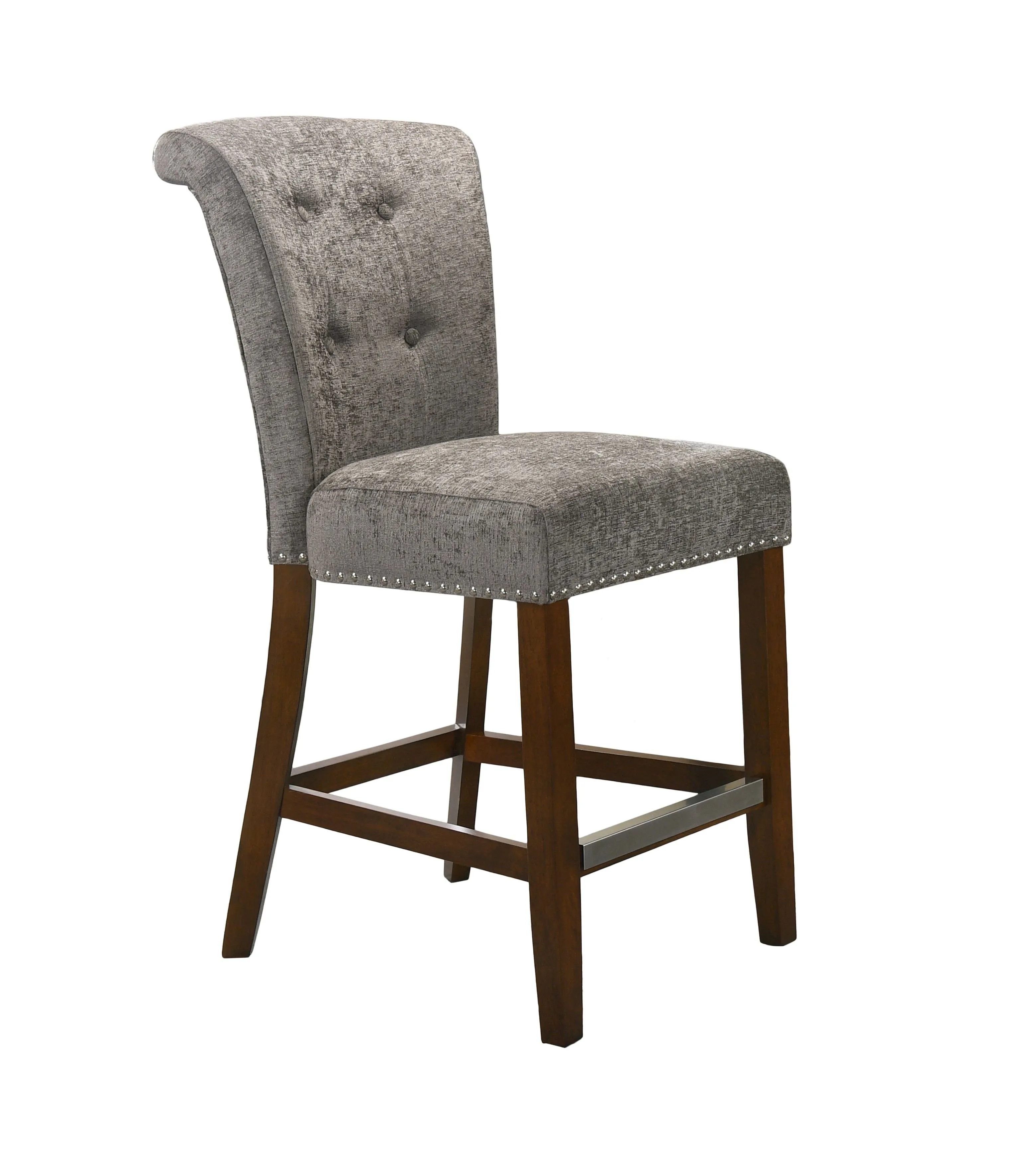 Auggie - 20.5" Fabric Counter Height Chair With Nailhead Trim by Couch.com