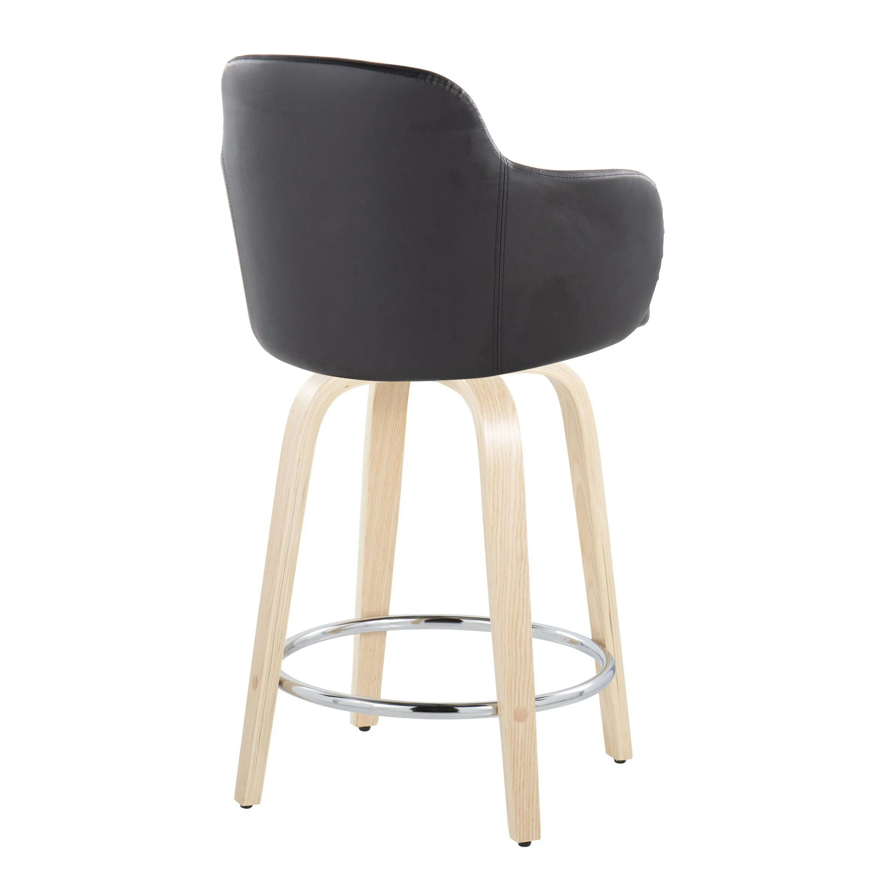 Boyne - Contemporary Fixed Height Counter Stool & Swivel With Round Footrest (Set of 2) by Couch.com