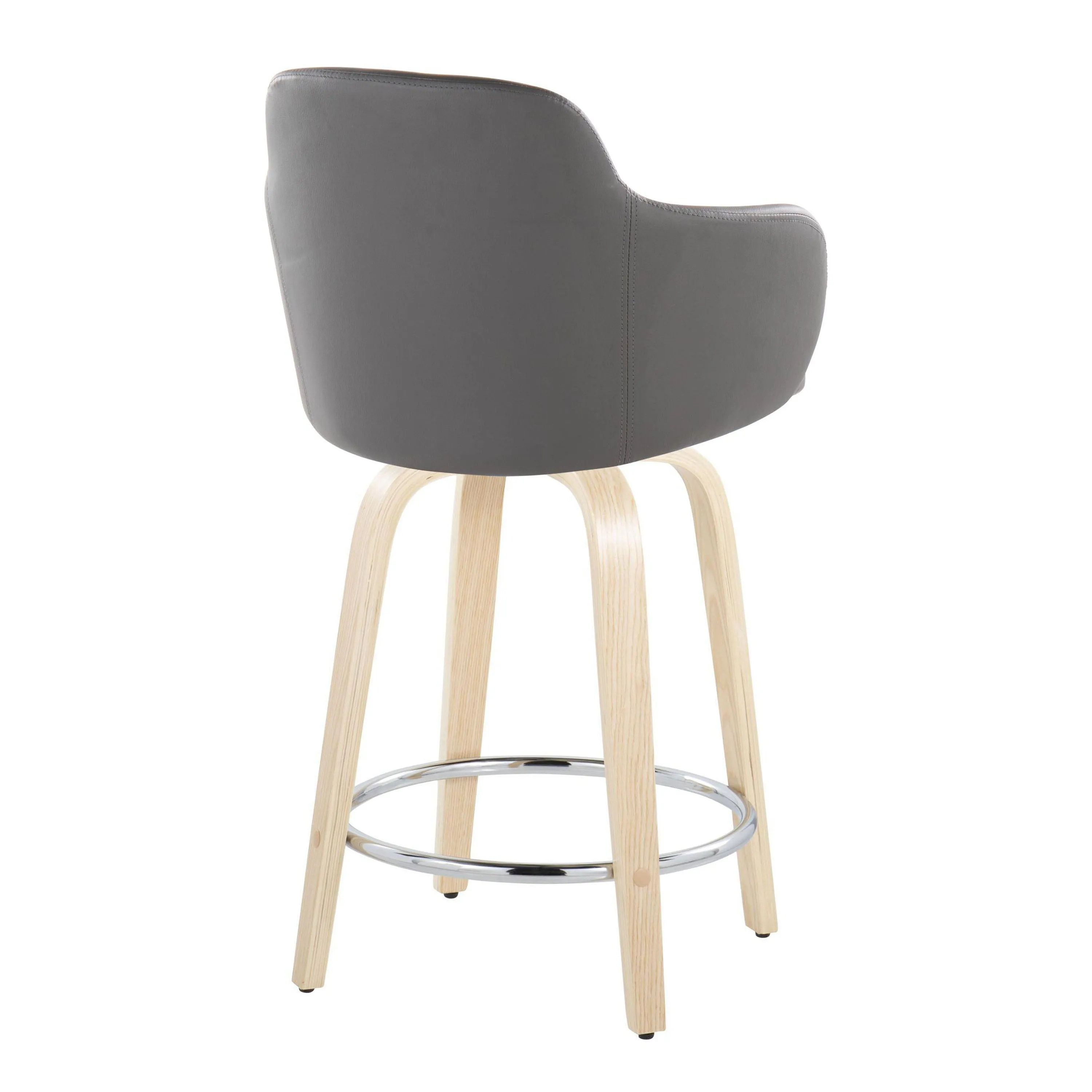 Boyne - Contemporary Fixed Height Counter Stool & Swivel With Round Footrest (Set of 2) by Couch.com