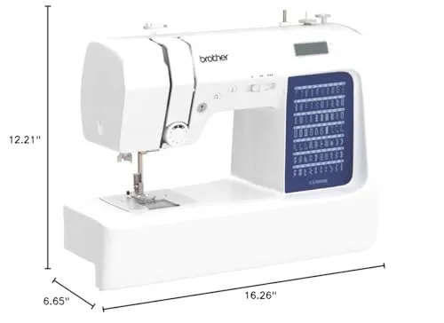 Brother CS7000X Computerized Sewing and Quilting Machine, 70 Built-in Stitches, LCD Display, Wide Table, 10 Included Feet, White