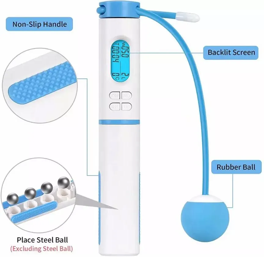 Cordless Weighted Jump Rope Digital Smart Skipping Jump Ropes with Counter