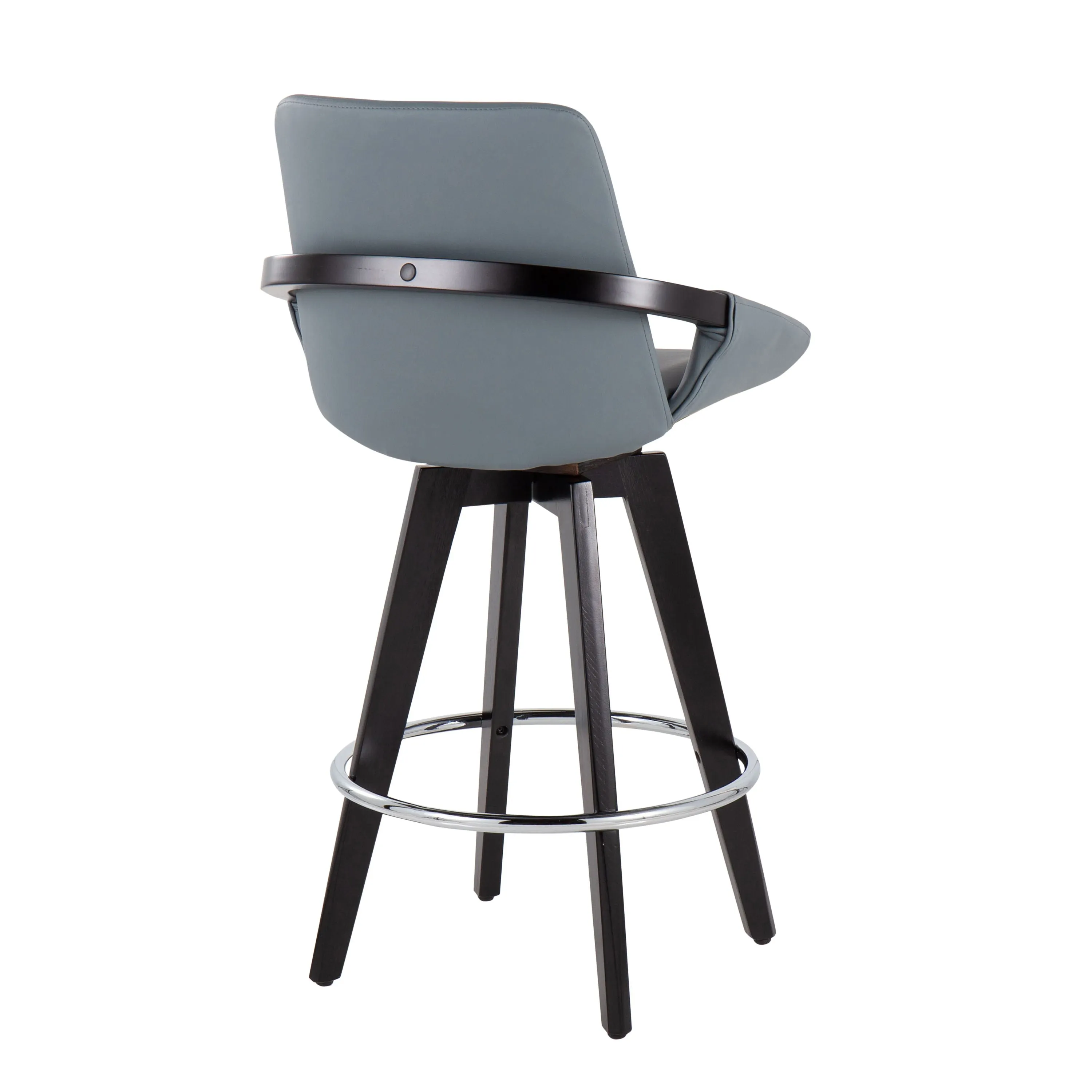 Cosmo - Contemporary Fixed Height Counter Stool With Swivel And Round Footrest (Set of 2) by Couch.com