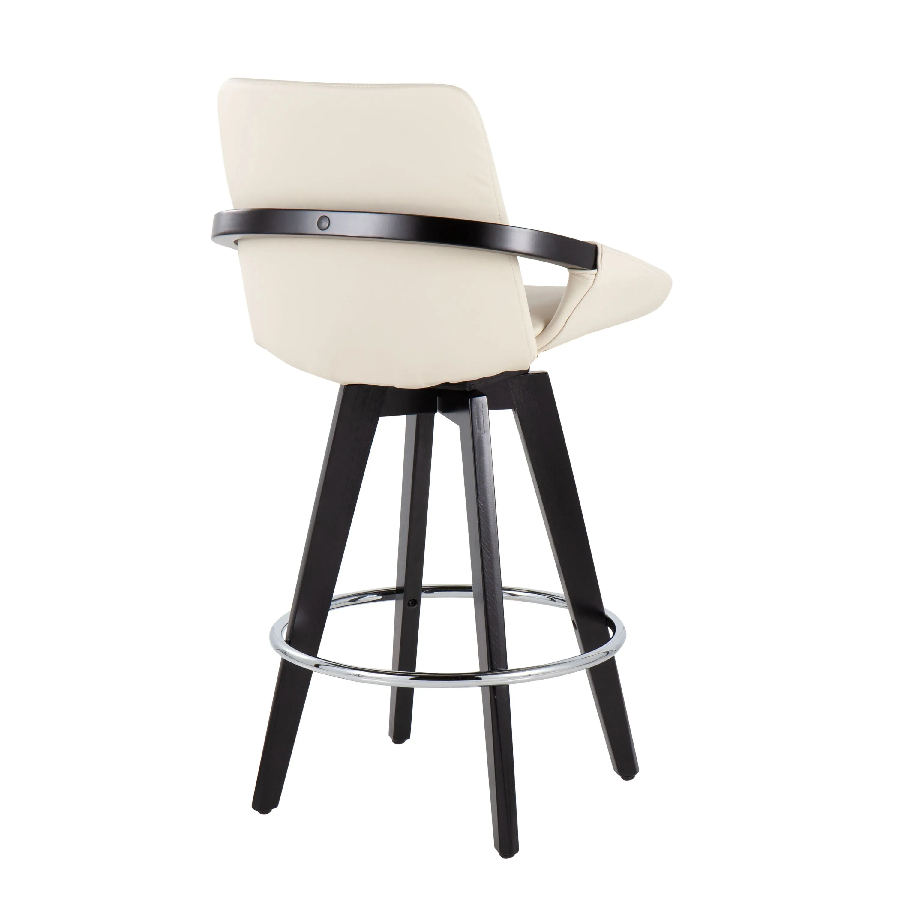 Cosmo - Contemporary Fixed Height Counter Stool With Swivel And Round Footrest (Set of 2) by Couch.com