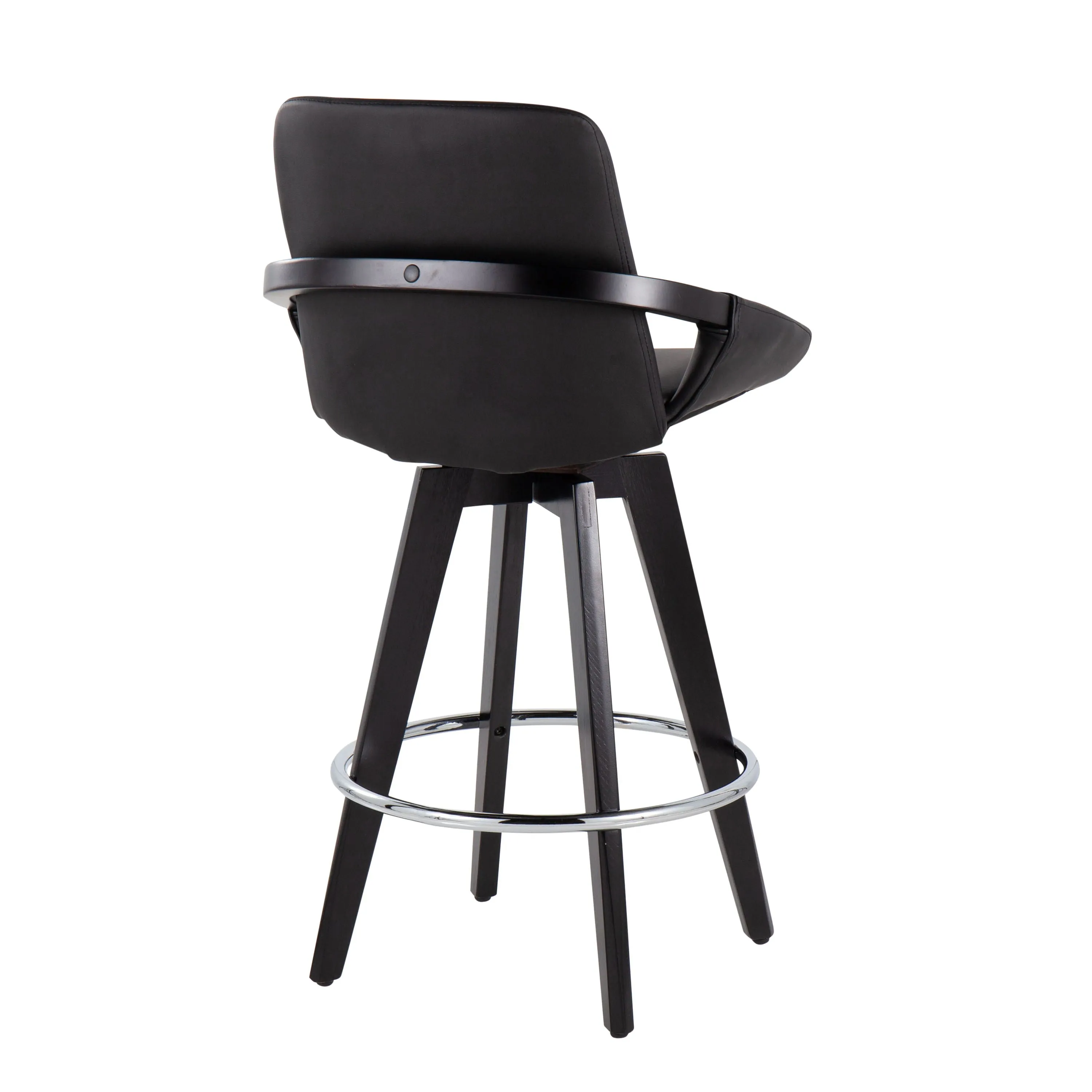 Cosmo - Contemporary Fixed Height Counter Stool With Swivel And Round Footrest (Set of 2) by Couch.com