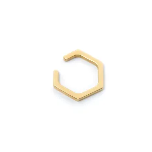 Hex Ear Cuff - 14k Yellow Gold