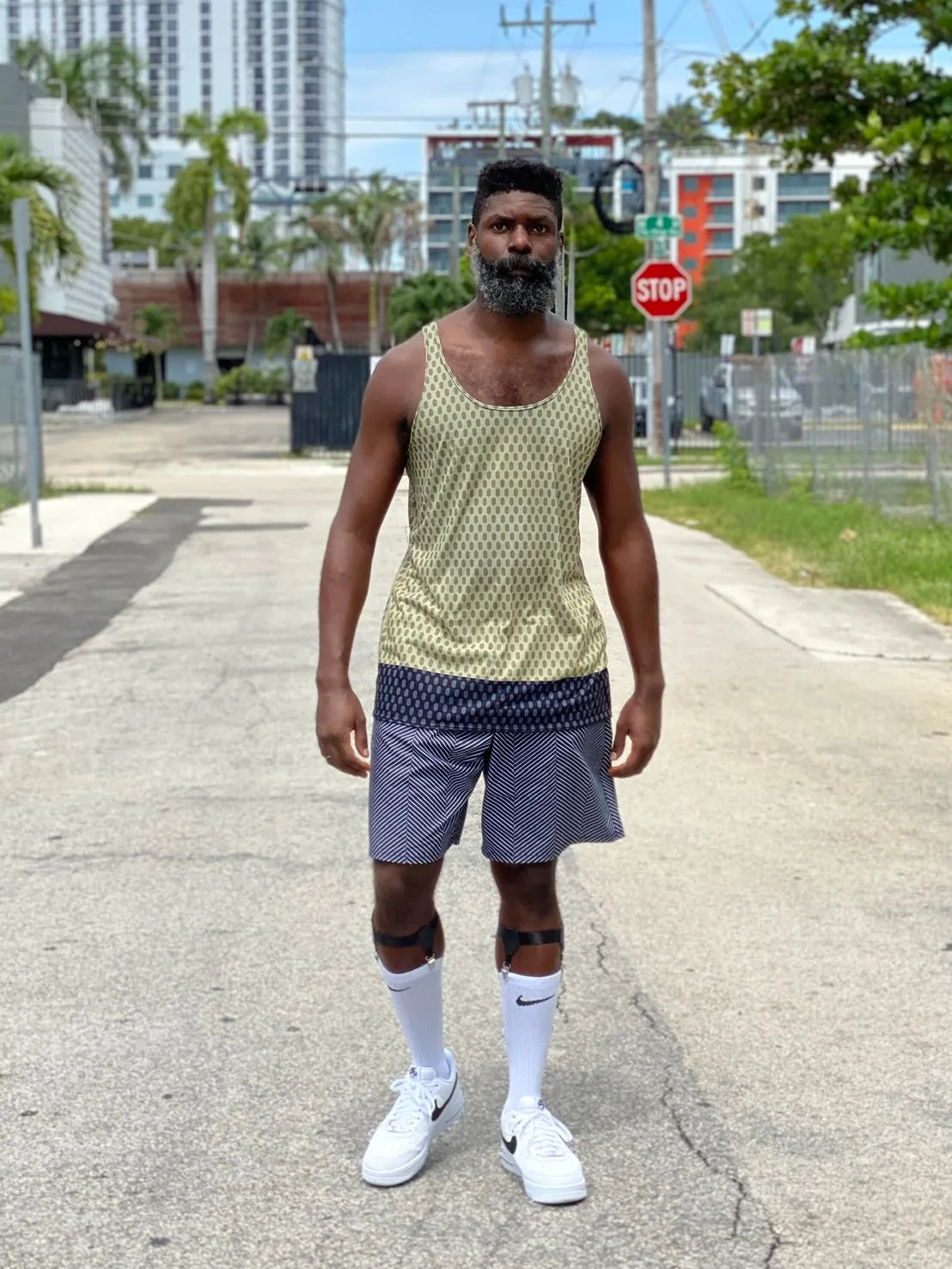 Hex Print Tank: Faded Olive