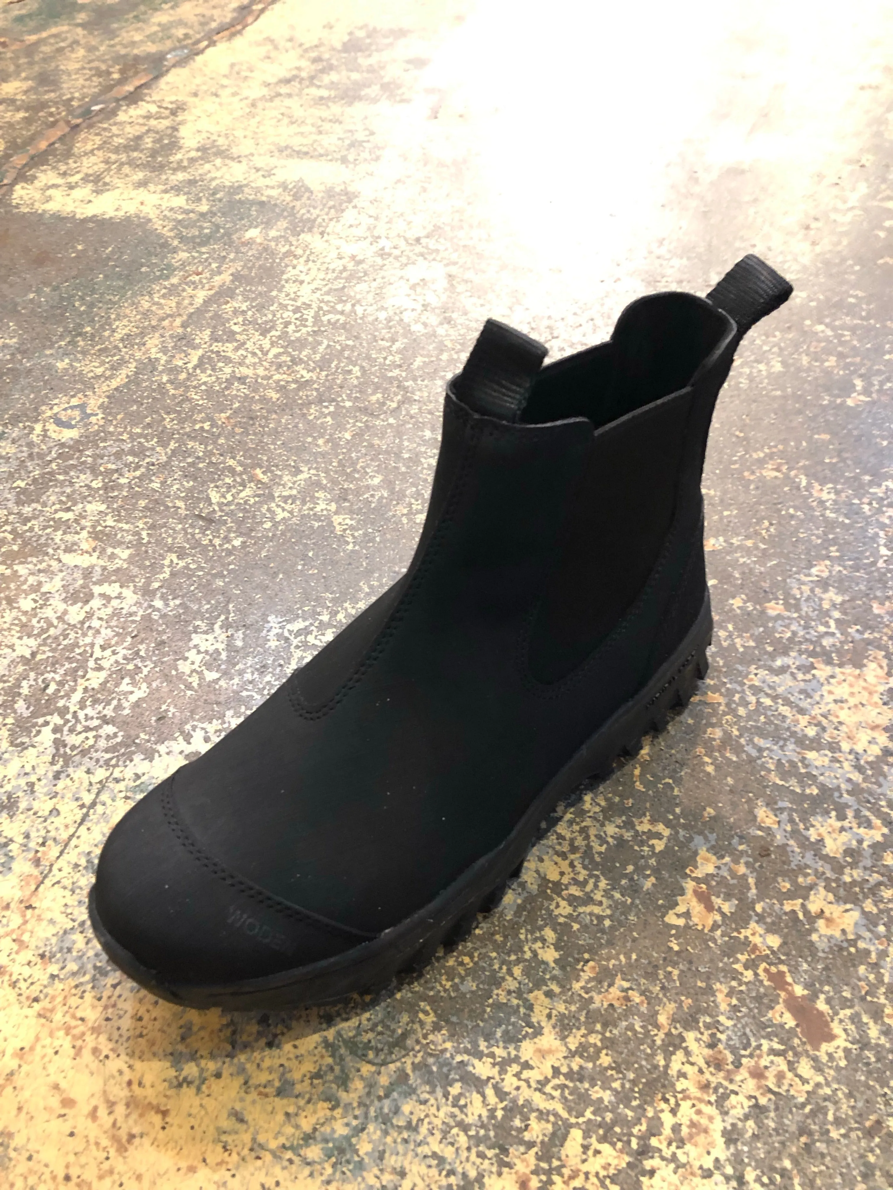 Magda Rubber Track Boot - Black/Black Sole