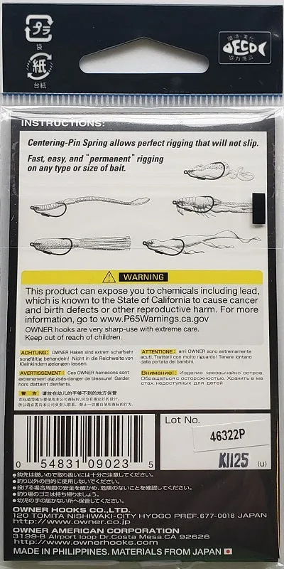 Owner Weighted Twistlock 3X Hooks 4/0-1/8oz 3pk