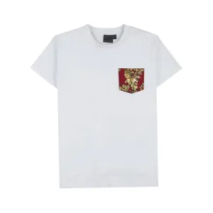 Pocket Tee (White   Red Japanese Tigers)