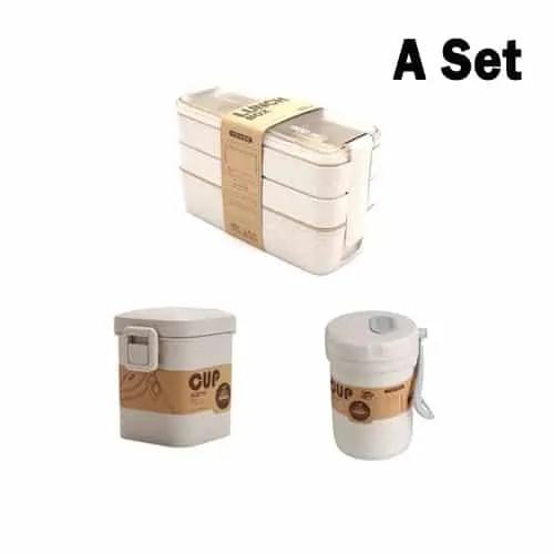 Portable 3 Layered Lunch Box
