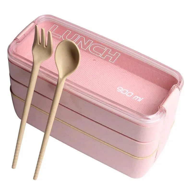 Portable 3 Layered Lunch Box