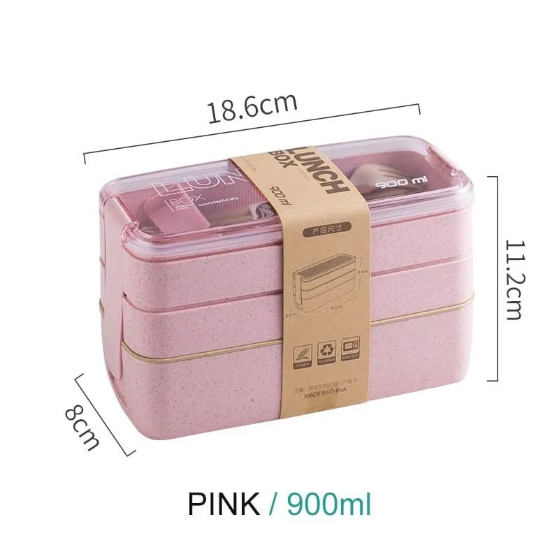 Portable 3 Layered Lunch Box