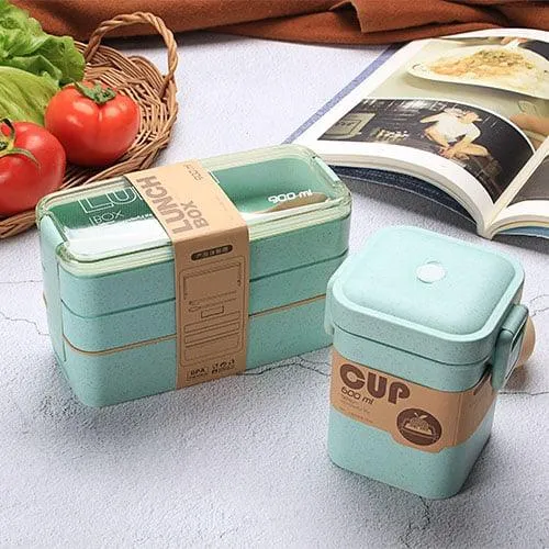 Portable 3 Layered Lunch Box