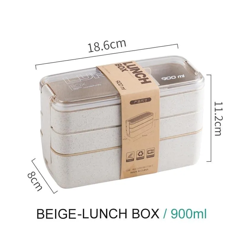 Portable 3 Layered Lunch Box