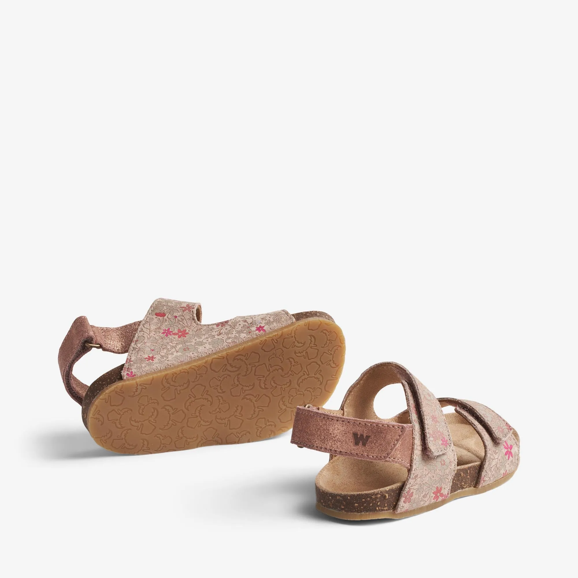 Sandal Clara - rose white flowers