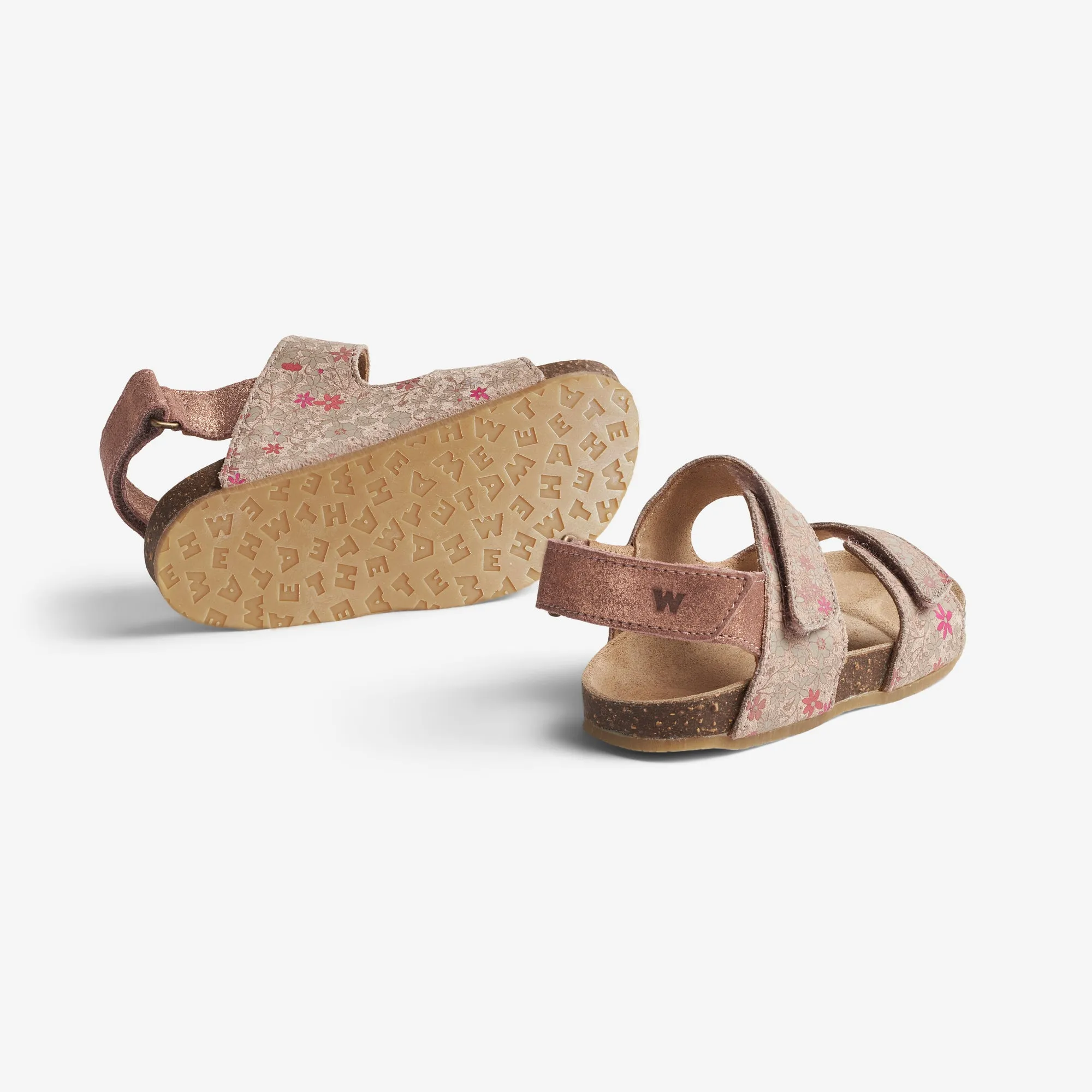 Sandal Clara - rose white flowers