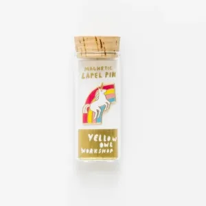 Unicorn and Rainbow Magnetic Lapel Pin