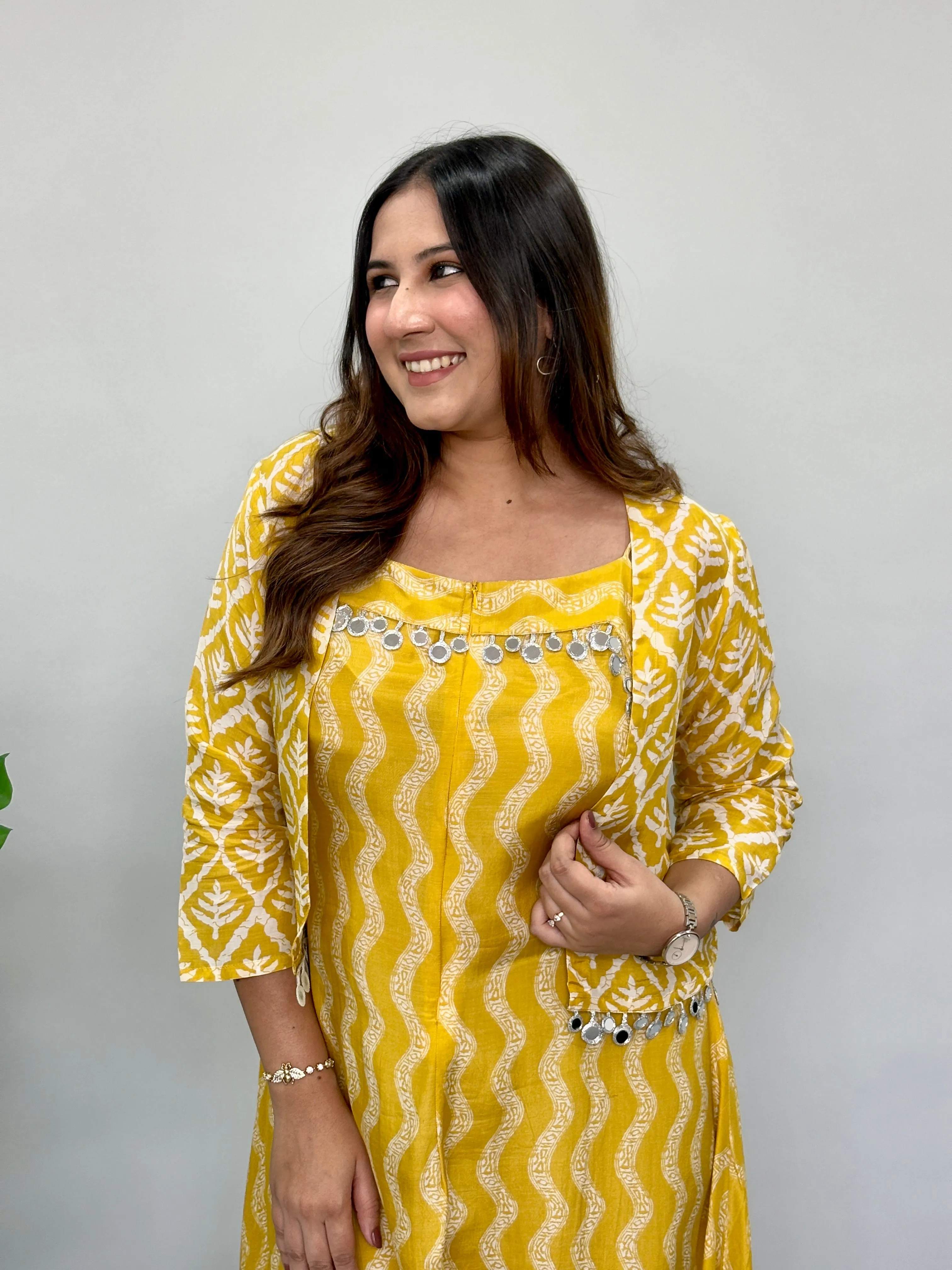 Yellow Jumpsuit With Jacket